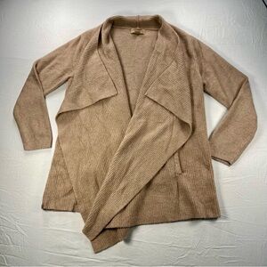 Barefoot Dreams CozyChic Lite Oversized Cardigan Tan Petite L/XL Soft Lounge